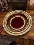 Artistic Churchware Offering Collection Plate Red Velvet Gold Tone RW212 RW-212. Fixed Price $27.99.