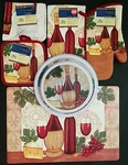 Kitchen Linen Placemats Stove Top Covers Wine, Wicker & Cheese Theme, Select:. Fixed Price $6.59.