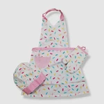 $35 Handstand Kitchen Kids Girls Pink Cotton Chef Hat Oven Mitt Apron Set. Fixed Price $8.68.