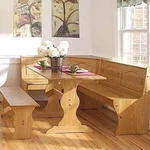 Kitchen Nook 3PC Solid Wood Corner Dining Breakfast Table Bench Chair Booth. Fixed Price $325.07.