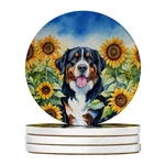 Carolines Treasures DAC6026RCS4 X In. Bernese Mountain Dog Sunflowers .... Fixed Price $33.41.