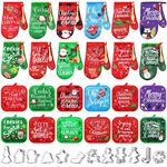 Qinyoung 48 Pcs Christmas Kitchen Oven Mitts Set Pot Holders Holiday Baking G.... Fixed Price $51.16.