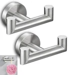 Set Of 2 Double Brushed Nickel Towel Holder For Bathrooms - Stainless Steel C.... Fixed Price $27.89.