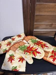 Kay Dee Designs Chili Pepper Kitchen Set Cotton Towels Oven Mitts & Pot Holder. Fixed Price $9.00.