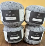 Lot Of Balls Isager Bomulin Yarn Cotton Linen Shade 41 Granite Gray Italy. Fixed Price $25.99.