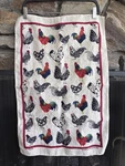 Rooster Chickens Tea Kitchen Towel By Ulster Weavers 100% Linen 17.5" X 27". Fixed Price $14.00.
