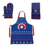 Marvel: Captain America - Christmas Kitchen Gift Set Bioworld Apron, Oven Mi. Fixed Price $44.98.