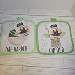 Star Wars Mandalorian Set Of 2 Pot Holders Kitchen Grogu Baby Yoda Green. Fixed Price $14.99.