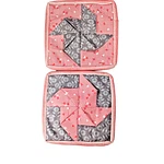 Country Pinwheels Potholders Rooster Stripes Red Gray Cotton Polyester 2-PC New. Fixed Price $13.20.