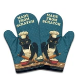 Nahmakne 2 Pack Funny Baking Cat Oven Mitts, Made From 7 X 10.5 In, Dark Blue. Fixed Price $24.18.