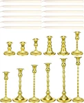 Suclain Brass Gold Candlestick Holders Set 12 Vintage Taper.... Fixed Price $50.00.