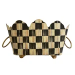 Mackenzie Inspired Cache Pot Planter Hand Crafted Courtly Check Scalloped Rim. Fixed Price $49.00.