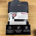 Kitchenaid Silicone 4-PIECE Oven Mitt Set Gray. Fixed Price $15.00.