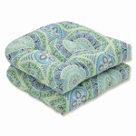 Pillow Perfect Outdoor/indoor Delancey Lagoon Tufted Seat Cushions Round Back. Fixed Price $151.58.