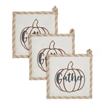 Bountifall Pumpkin Gather Trivet/pot Holder Set 8X8 Vhc Brands Quilted. Fixed Price $15.95.