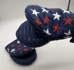 2PCS Oven Mitts Heat Resistant Star Pattern Red White Blue Bbq Kitchen Gloves. Fixed Price $10.99.