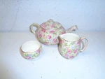 Vintage Royal Winton Grimwades English Rose Chintz Single Teapot Sugar Creamer. Fixed Price $100.00.