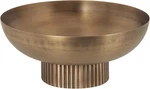 Kate And Laurel Rooks Ribbed Decorative Metal Bowl; 12 Inch Diameter; Brass; Mod. Fixed Price $129.38.