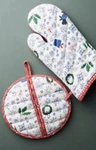 New Anthropologie Jingle Bells Holiday Pot Holder & Mitt Set Emily Isabella Z331. Fixed Price $38.49.