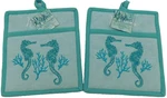 Pocket Oven Mitt Pot Holders Kay Dee Designs Seahorses Relax Beachcomber Set 2. Fixed Price $7.99.
