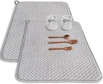 Pack Microfiber Dish Drying MAT,24*17 Inch Absorbent Drainer Kitchen Coun. Fixed Price $13.63.