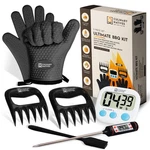 New Best Ultimate 5-PIECE Bbq Gift Kit Smoker Gloves, Meat Claws, Instant-read. Fixed Price $53.75.