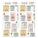 Set Of 2 Bee Inspired Tea & Honey Jars Terry Kitchen Towels By Kay Dee Designs. Fixed Price $15.97.