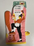 Blueq Funny Oven Mitts Thermal Pot Holder La Mode Baking Host Gift Baker Cook. Fixed Price $12.50.