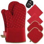 Kegouu Oven Mitts And Pot Holders 6PCS Set, Kitchen Glove High Heat Red. Fixed Price $35.94.