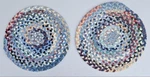 Vtg Primitive Wool Chenille Braided 14" Round Chair Pad American Colonial 1950S. Fixed Price $35.00.