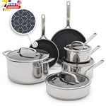 Spectra 10-PIECE Cookware Set Induction-ready Nonstick & Oven Safe Dishwasher. Fixed Price $715.40.