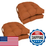 Blazing Needles Solid Twill U-shaped Tufted Chair Cushions Set Of 4 16 Spice. Fixed Price $86.02.