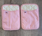 Big Redhouse Pot Holders Heat Resistant Set Of 2 - 10" X 7" Pink Recycled Cotton. Fixed Price $12.99.