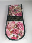 Michel Design Works Cotton Kitchen Double Oven Glove Royal Rose Pinks Greens New. Fixed Price $18.95.