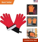 Ekogrips+ Red Silicone Oven Gloves With Fingers - Waterproof & Heat Resistant. Fixed Price $36.00.