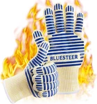 Heat Resistant Oven Gloves 540 Non-slip Silicone Bbq Mitts With Fingers 2PCS. Fixed Price $38.90.