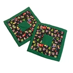 Vtg Handmade Quilted Christmas Holiday Pot Holders Trivets Santa Festive 8X8. Fixed Price $10.00.