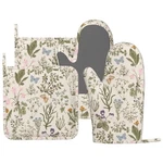 Vintage Wildflower Herbs Floral Rustic Butterfly Oven Mitts And Pot Holders S.... Fixed Price $36.97.