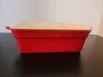 Cuisine Company Porcelain Red/beige Baking 11.5" Dish. Fixed Price $15.00.