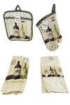 Lot Of Jc Penney Wine Themed Kitchen Linens Potholders Towels Oven Mitts Cotton. Fixed Price $15.91.