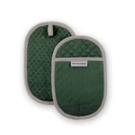 Kitchenaid Asteroid Pot Holder 2-PACK Set, Pebbled Palm 6.5"X10", Dark Green. Fixed Price $16.95.
