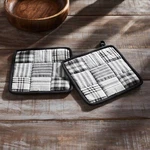 Vhc Sawyer Mill Black Pot Holder Set Of 2 Farmhouse Kitchen. Fixed Price $13.95.