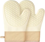 Silicone Oven Mitts (2 Pcs), Waterproof Non Slip Grip Gloves With Thick Sof. Fixed Price $16.99.