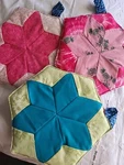 3 New Amish Made Pot Holder Barn Star Hand Sewn Country Quilt Pattern Oven Mitt. Fixed Price $24.88.