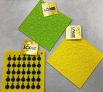 Lodge Silicone Trivet Pot Hold Cast Iron Skillet Green Yellow/black 7" Sq. Fixed Price $8.99.
