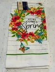 Home Collection Hw Kitchen Dish Towel 15" X 25" Spring Flowers Butterfly. Fixed Price $6.87.