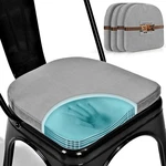 Luxury Velvet Memory Foam Chair Cushions Set Of 4 U-shape Gray Pads. Fixed Price $86.99.