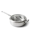 Greenpan X Food 52 Five-two Essentials, Tri-ply Stainless Steel 4QT Pan, Silver. Fixed Price $144.33.