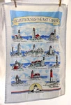 Kay Dee Linen Tea Towel Lighthouses Of The East Coast 1970'S Vintage Rn# 64597. Fixed Price $26.51.