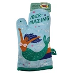 Blue Mazing Mermaid Oven Mitt Cotton Turquoise Mint Green. Fixed Price $14.99.